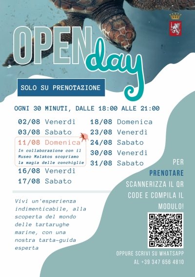 Open day al CRTM tartAmare - Ultime date di Agosto!